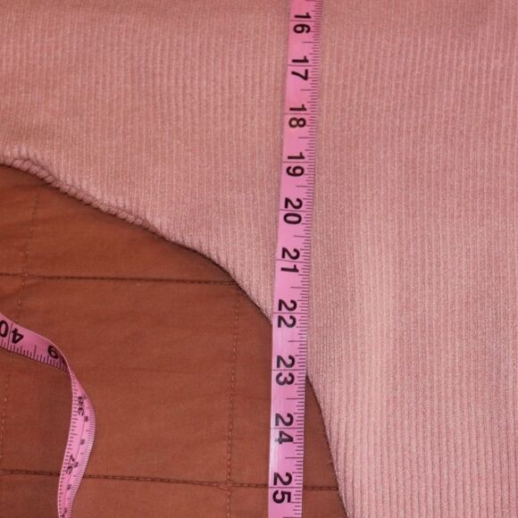 Catherine Malandrino D Colman Sleeves RibbePink V Neck sweater women size medium - Picture 9 of 10